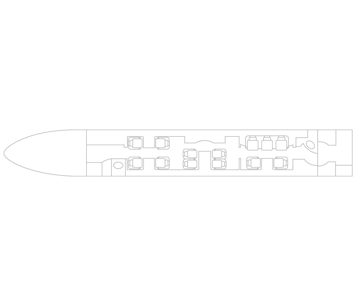 Bombardier Challenger 850 interior cabin specifications