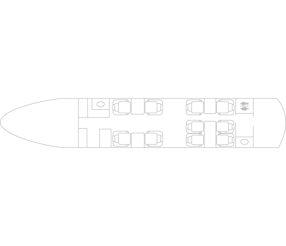 Dassault Falcon 2000 interior cabin specifications